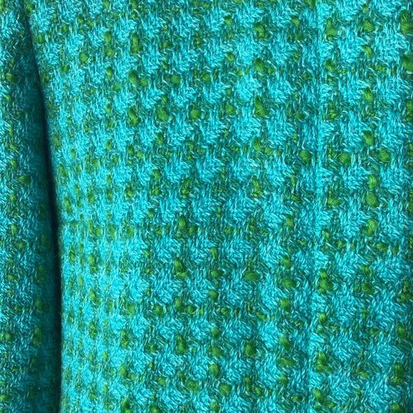 Vintage green woven plaid dress - Picture 3 of 12